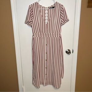 🍀4 for 25🍀 Crystal Sky | Short Sleeve Striped Dress